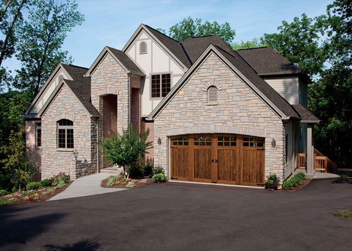 wood door garage